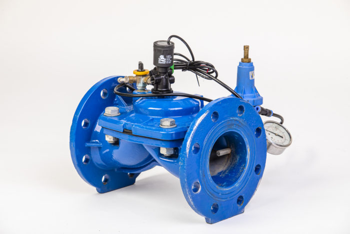 VALVOLA RIDUZIONE DI PRESSIONE FLANGIATA CON SOLENOIDE E PILOTA EL-BI