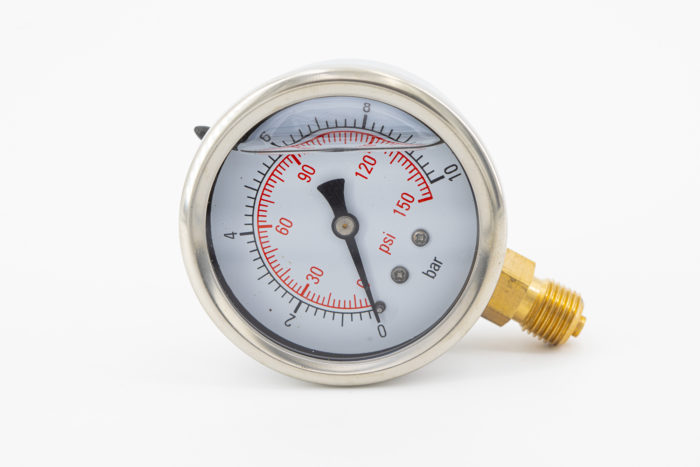 MANOMETRO INOX A B. DI GLIC D.1/4" 0-10 bar CONF 1 PEZZO