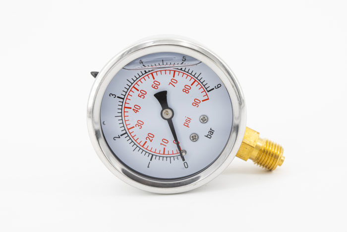 MANOMETRO INOX A B. DI GLIC D. 1/4" 0-6 bar CONF 1 PEZZO